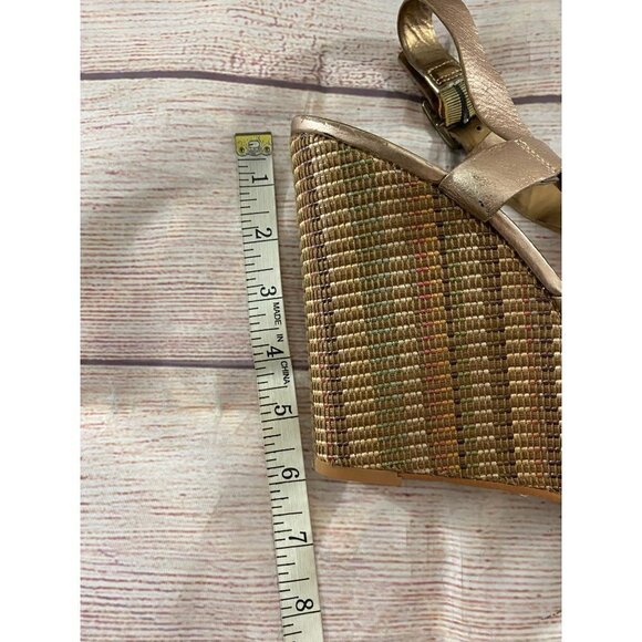 Vince Camuto Gold Wedge Hattie Espadrilles Sandals - 10B - Picture 12 of 12
